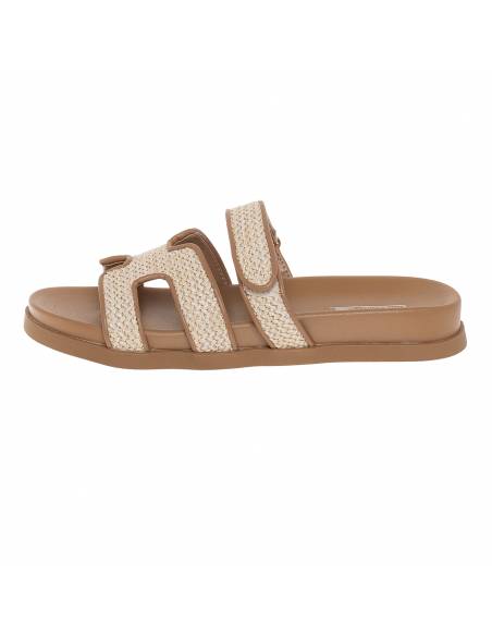 Women's Raffia Flat Sandals - Image 4