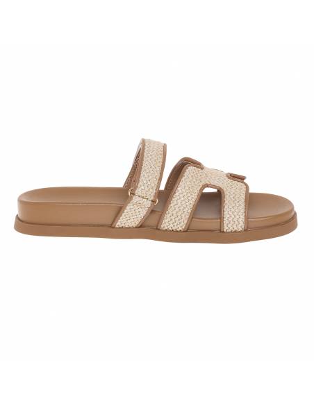 Women's Raffia Flat Sandals - Image 5